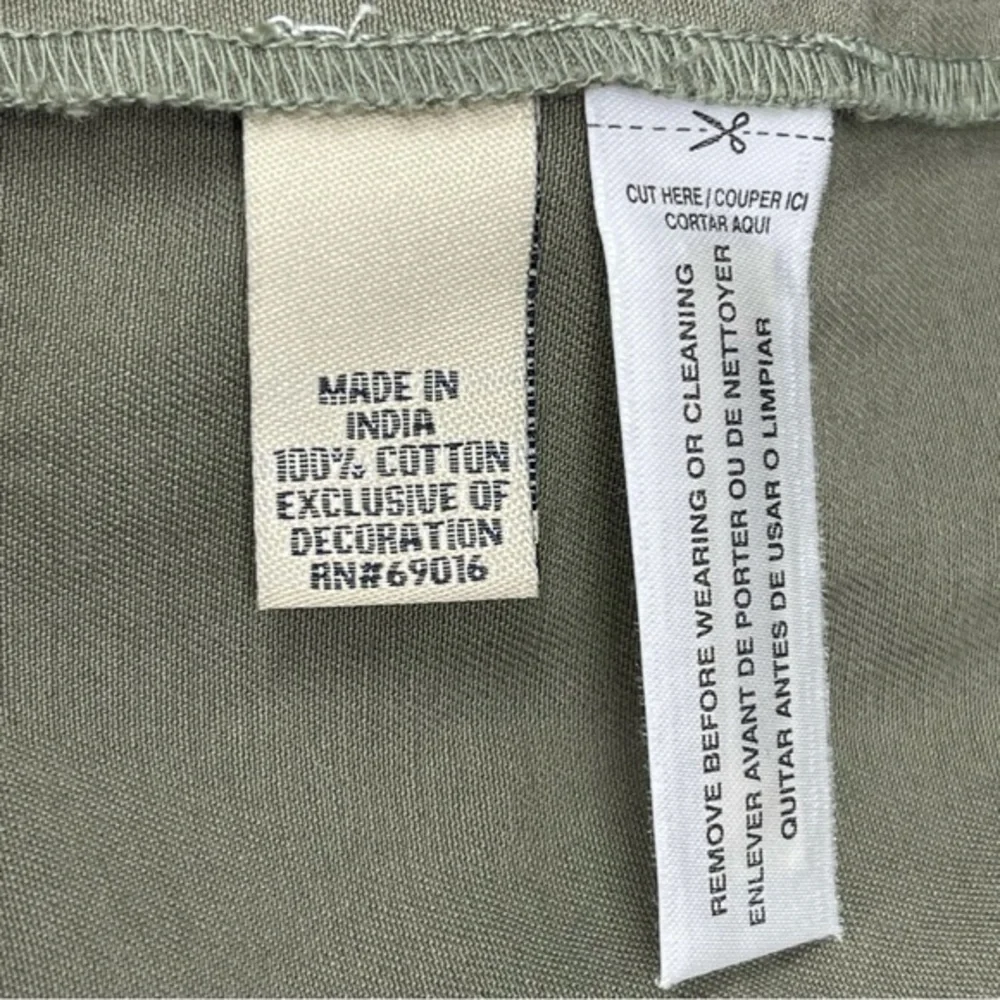 Ruff Hewn Upcycled Military style Jacket Embroidered Appliqué lace ruffle Size1X - Picture 12 of 14